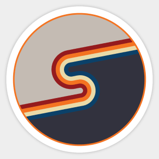 Simply Even More Retro Curves Sticker